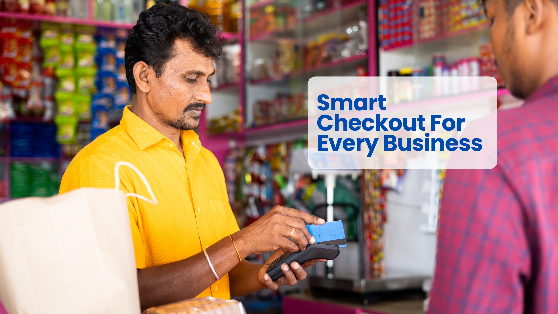 Sales staff assisting customers with EZSell checkout